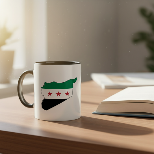 Syria Flag Mug (White/Black)