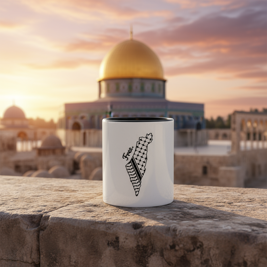 Palestine Mug (White/Black)