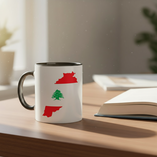 Lebanon Flag Mug (White/Black)